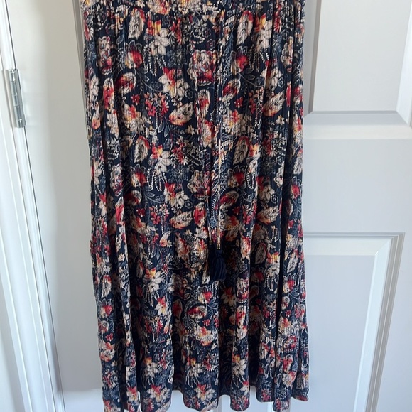 Sangria Frilly Sleeve Maxi Dress Size Small Floral Blue - Picture 3 of 8
